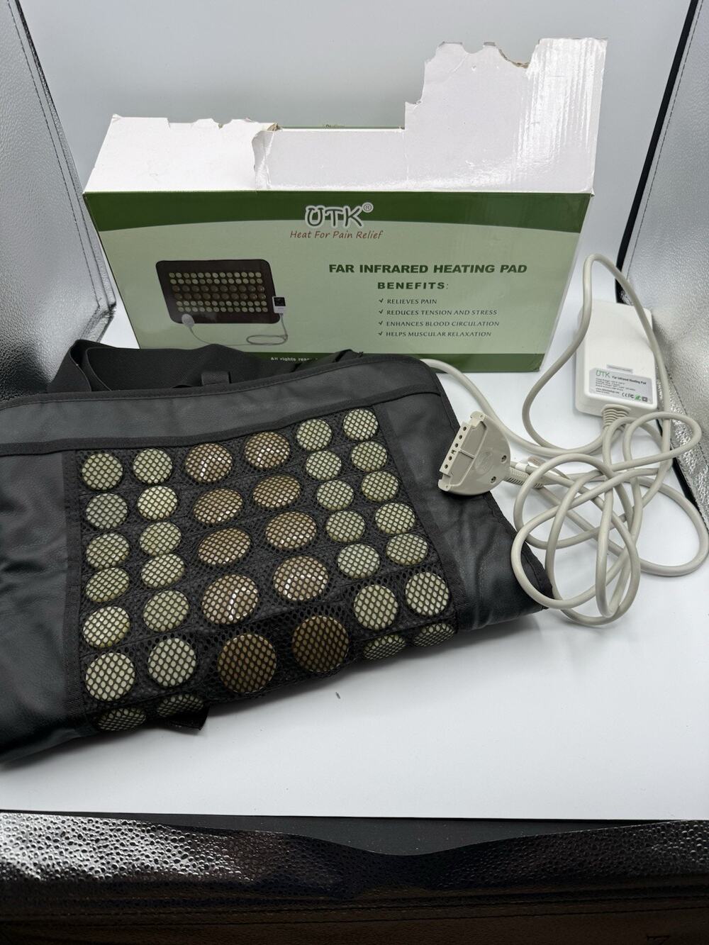 UTK Jade Far Infrared Heating Pad for Back Relief, Controller